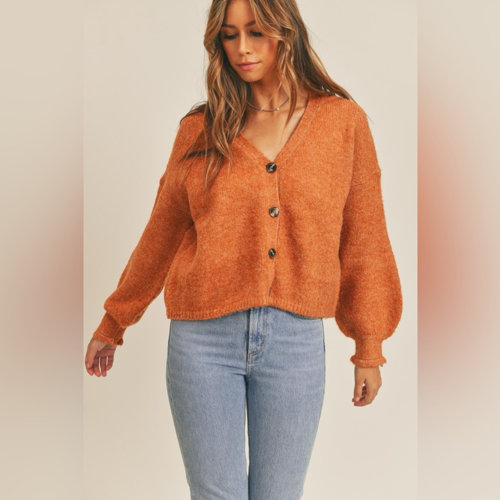 MABLE Long Sleeve Button Down Sweater Cardigan - Picture 3 of 5